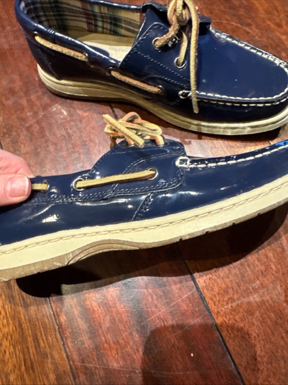 G.H Bass & Co Blue Patent Leather Loafers Womens Bass Marina 8 Boat Shoe - Picture 5 of 6